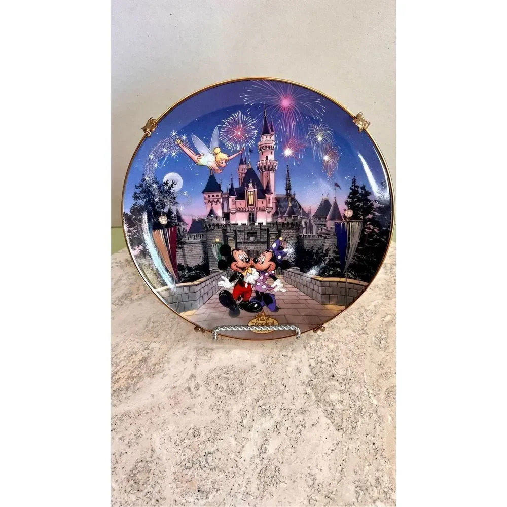 Bradford Exchange Blue‎ Red Vintage Disneyland 40th Anniversary Collector Plate